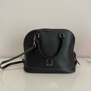 Dooney & Burke black zip zip satchel.